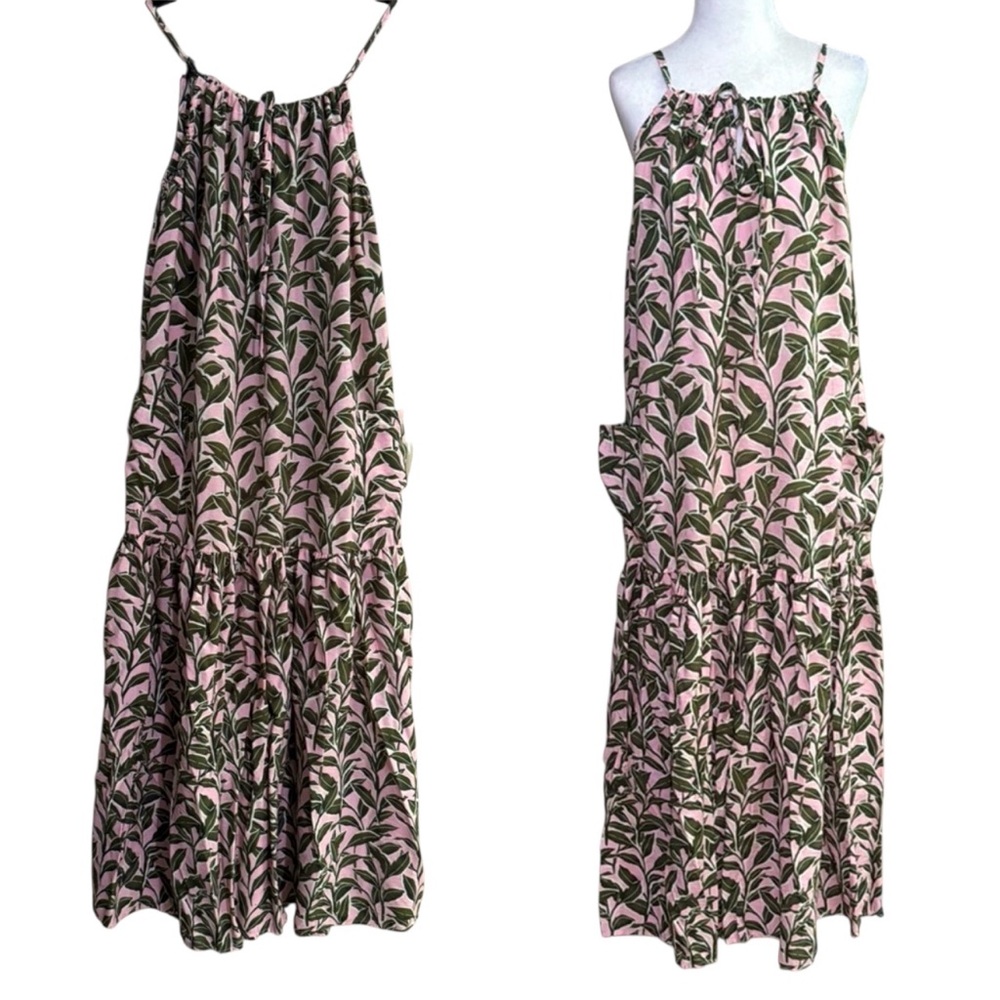 Moon River Pink Patterned Tropical Lightweight Ma… - image 2